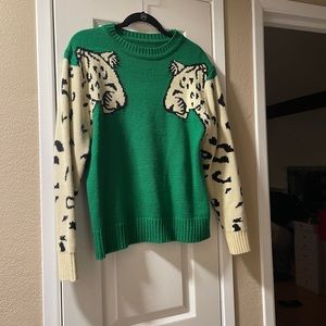 Leopard Sleeve Sweater